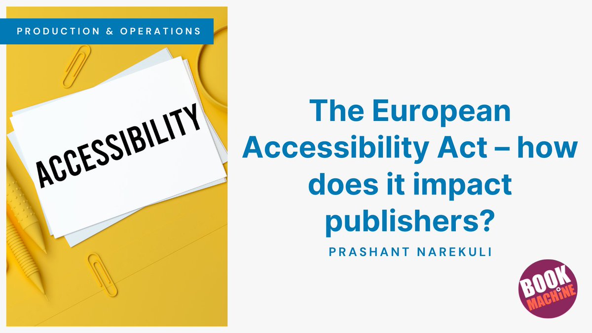 💡NEW BLOG POST | |The European Accessibility Act – how does it impact publishers? from @Lumina_Dmatics⁠: bit.ly/3taA0pZ

Take a deep dive into the new laws and proccesses, the aims of the Act, and what it means for publishers and content providers.