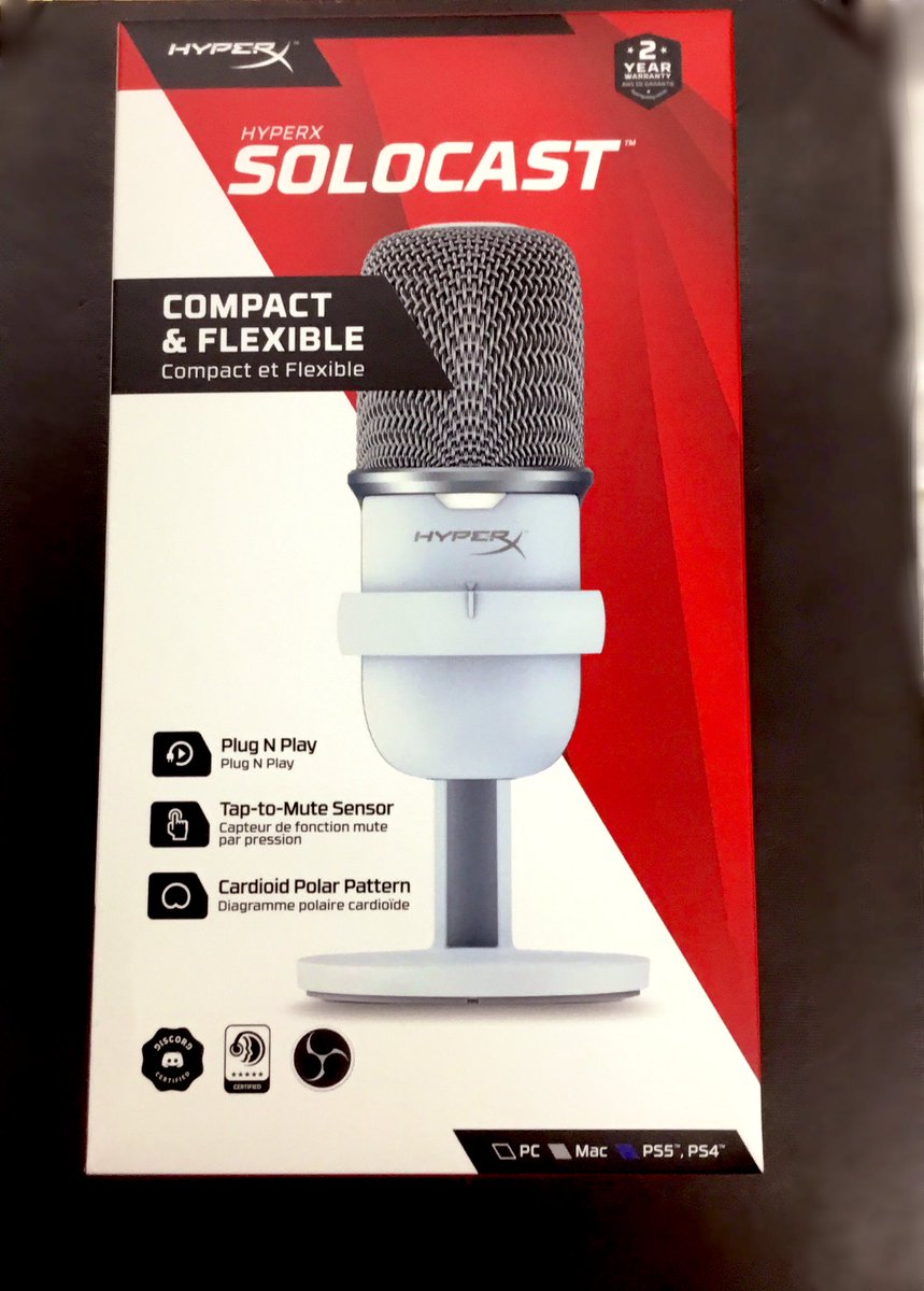 yakata_kanazawa's tweet image. 【新商品紹介📢】
Hyper XさんのQuadCast SとSoloCast🎙から待望のホワイトが仲間入り⚫️🤝⚪️

機能を引き継いだタイプなので操作は従来と一緒！
白統一目標にしている方は勿論、ゲーマー•クリエイターにもおすすめの商品です‼️
#パソコンの館金沢店　#QuadCastS #SoloCast #ゲーミングマイク　#HyperX