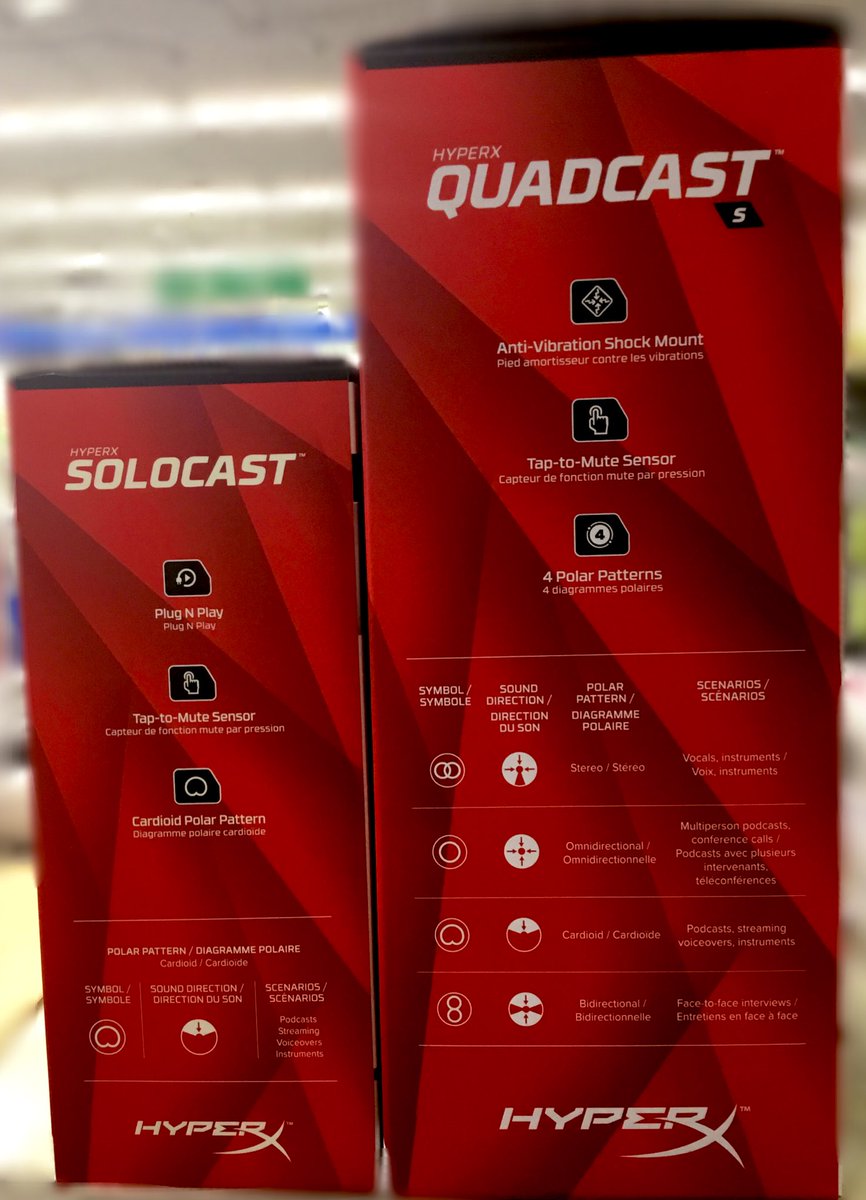 yakata_kanazawa's tweet image. 【新商品紹介📢】
Hyper XさんのQuadCast SとSoloCast🎙から待望のホワイトが仲間入り⚫️🤝⚪️

機能を引き継いだタイプなので操作は従来と一緒！
白統一目標にしている方は勿論、ゲーマー•クリエイターにもおすすめの商品です‼️
#パソコンの館金沢店　#QuadCastS #SoloCast #ゲーミングマイク　#HyperX