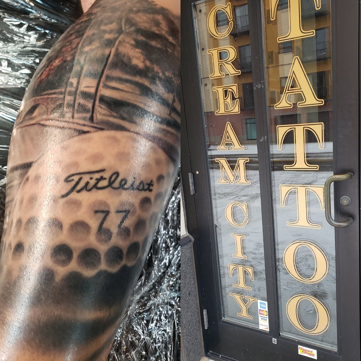jeffudy's tweet photo. @krafty1628 @AnitaMarks @MikeGarafolo #HogansBridge my Masters Tattoo https://t.co/9ljZ7xMIQr