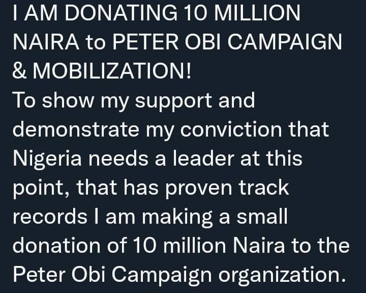 AutoBleck's tweet image. For peter obi