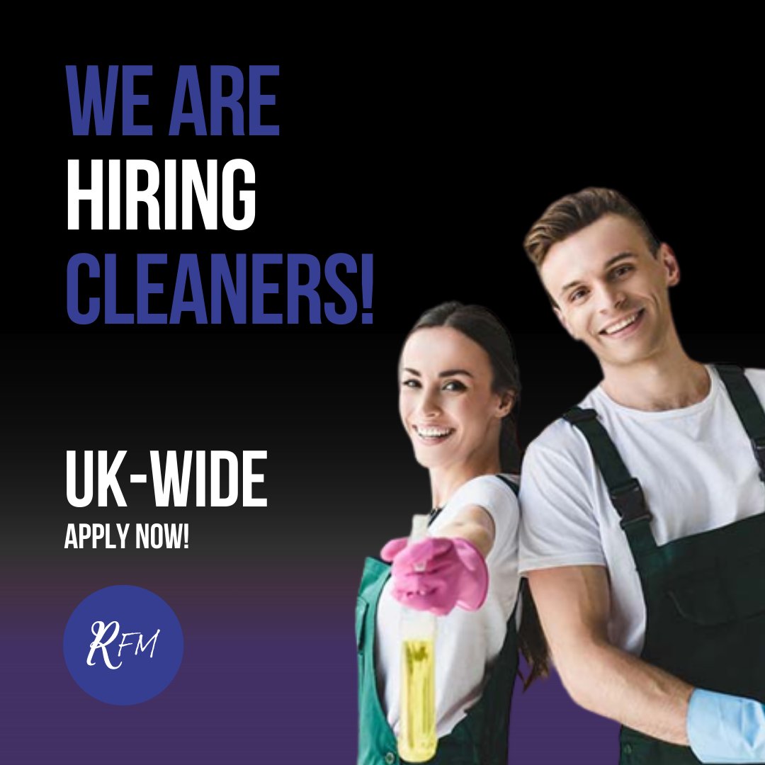 RobinsonsFM on Twitter "We're hiring Cleaners UKwide and we want YOU