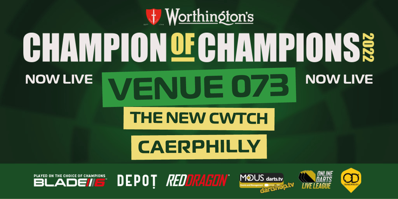 Red Dragon Darts on Twitter: "Worthington's Champion of Champions Confirmed Venues 73 - 76🎯🏟 £32,500 prize pool, 256 Venues Finals day and 1 winner🏆 We are very excited to announce