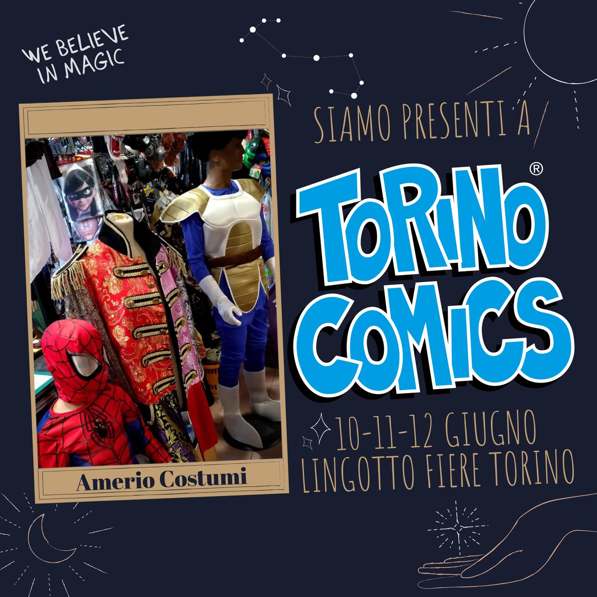 -4 al #torinocomics! è iniziato il conto alla rovescia. Dopo 8 anni saremo di nuovo presenti con uno stand.
Ti aspettiamo.
#torino #regalalafantasia #cosplay #travestimento #disguise #harrypotter #manga #startrek #starwars #mandalorian #torinoèlamiacittà