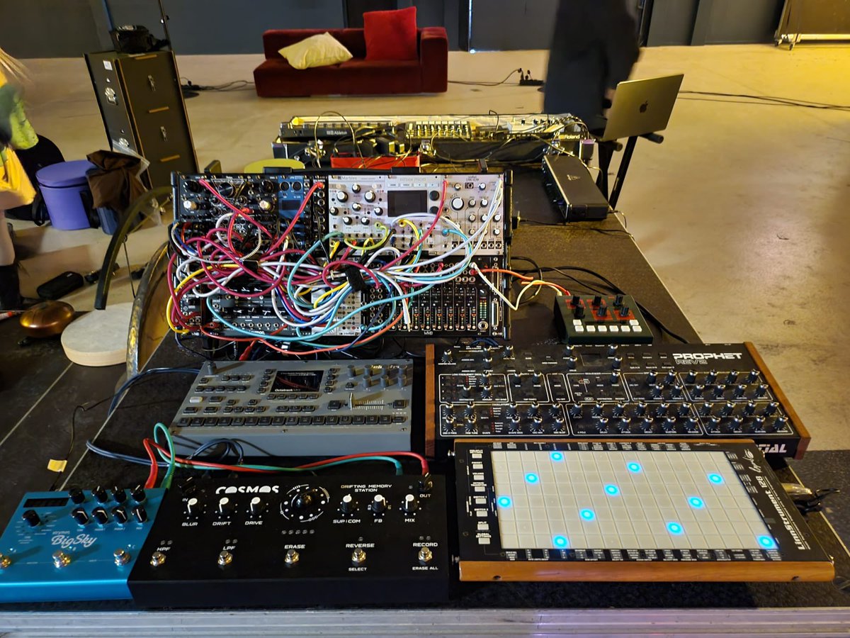 VRFutureNFT's tweet photo. Boys in the studio producing the music for Terminal 1. Check out their sick equipment. 

We can’t wait for y’all to hear these awesome tracks! 🎶🎹

#NFT #NFTCommunity #NFTMusic https://t.co/LaZELVlQxt
