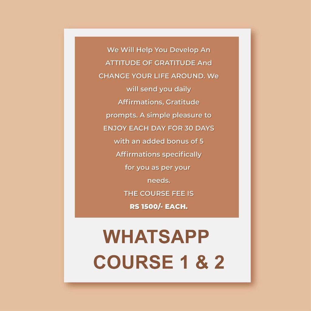 ThriveThink's tweet photo. Writing Affirmations &amp; Gratitude is a great practice to have💫

Let's develop it together with our whatsapp course....

1) Whatsapp Course Part 1: For 30 days
Everyday we shall send you a positive message and affirmation in the morning and a gratitude… https://t.co/VwjC2ocJCP https://t.co/75WH8A7d3t