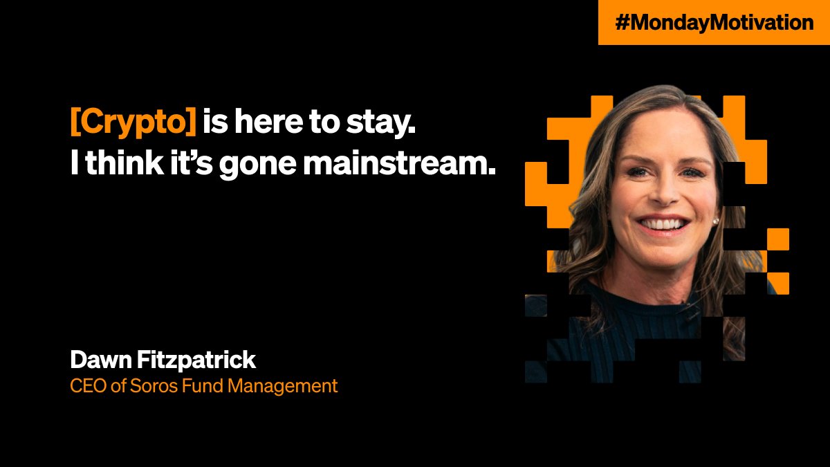 sofiaakin1's tweet image. #MondayMotivation 💪 Dawn Fitzpatrick

The CEO and CIO of @georgesoros' Soros Fund Management believes that "recession Is inevitable" and #crypto Is here to stay. 🔥