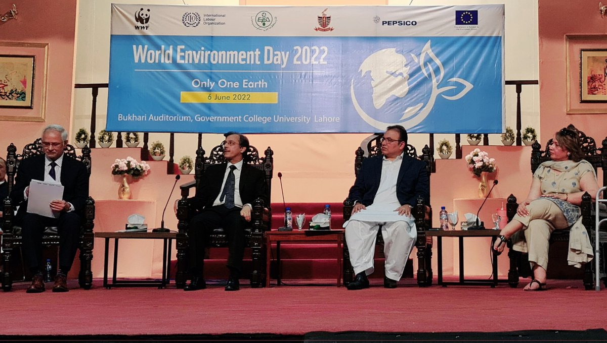 epdsecretary's tweet photo. World Environment Day 2022 Seminar at GCU Lahore  #OnlyOneEarth #WorldEnvironmentDay https://t.co/9n7IGlHsVF