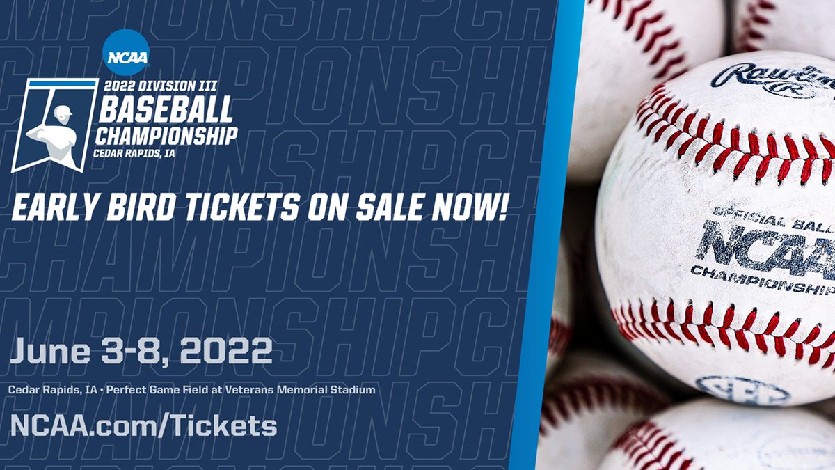 𝗜𝘁'𝘀 𝗚𝗔𝗠𝗘 𝗗𝗔𝗬!
🏆 2022 DIII Baseball Championship - Finals
<a href="/LCPanthers/">LaGrange College Panthers</a> 🆚 <a href="/EasternBSB/">Eastern Baseball</a> 
🗓️ June 06, 2022 | 2:15 PM EDT / 1:15 PM EDT
📺 bit.ly/DIIIBaseballCh…
<a href="/LaGrangeCollege/">LaGrange  College</a> <a href="/lcbaseball21/">LaGrange College Baseball</a> <a href="/ecsuathletics/">Eastern CT Warriors</a>