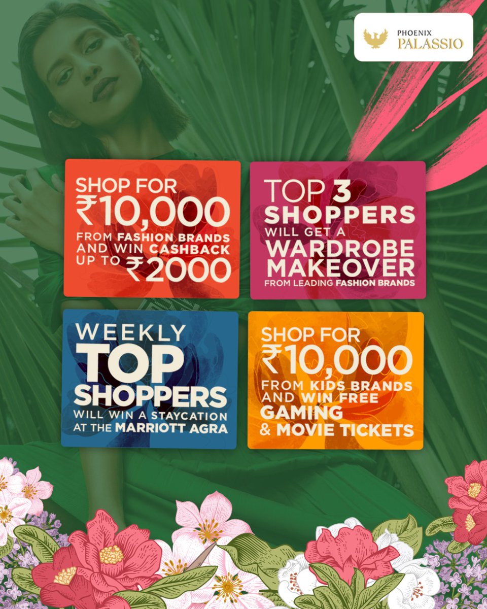 PhoenixPalassio's tweet photo. Hot season, hotter rewards ๐ฅ
Shop at #PhoenixPalassio from top international brands and stand a chance to win a ton of rewards this season.
#PhoenixAtLucknow #PalassioLucknow #LucknowCity #Shopping #Rewards #ShoppingMall #Vouchers #Apparel https://t.co/yNyEmcNCWq