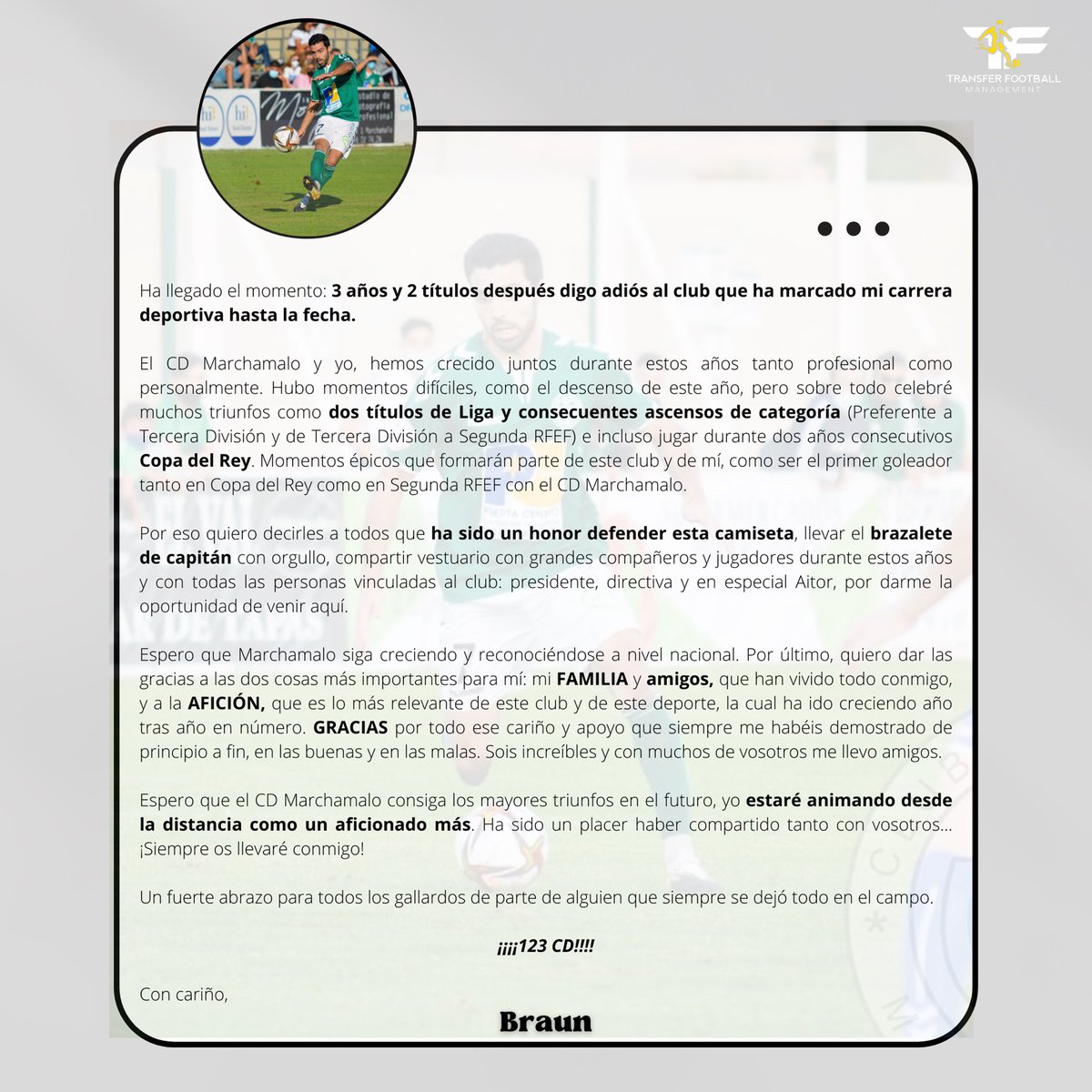 Muchas gracias <a href="/CD_Marchamalo/">CD Marchamalo</a> !! 💚💚💚