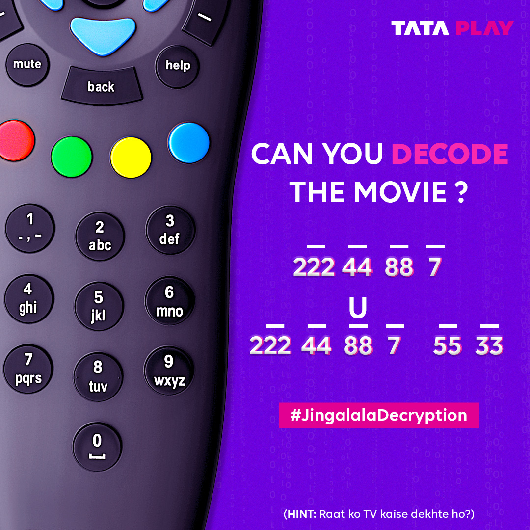 TataPlayin's tweet photo. Aap toh expert ho, apko toh sab aata hoga! #JingalalaDecryptionβ
#CommentNow #BollywoodFans #TataPlay #AurBhiJingalalaEntertainment https://t.co/i3MSLQsgzM