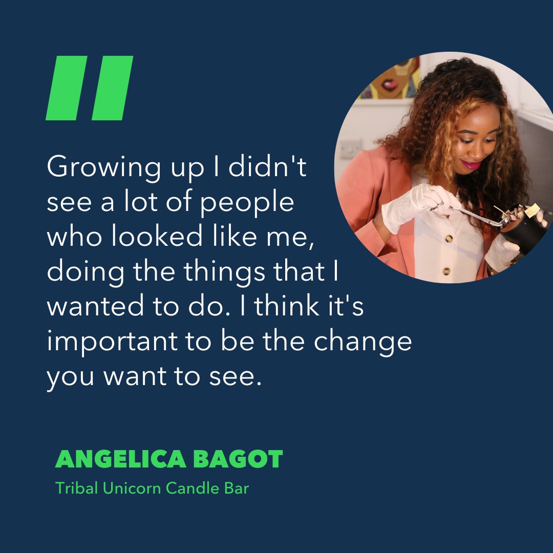 Angelica loves making people smile. To her, it’s the best part of her business 😄 At <a href="/TribalUnicornUK/">Tribal Unicorn Candle Bar</a> she does this through her line of eco-conscious luxury candles 🕯

Her proudest moment? Pivoting during the pandemic. “I thought it was time to quit... but I kept on going!” 💪