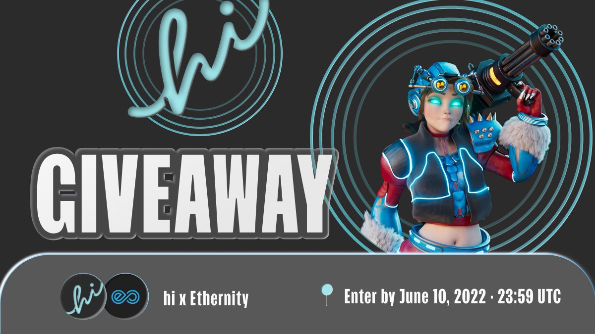 hi | Web 3 Neo-Banking (@hi_com_official) on Twitter photo Gm! We've partnered with <a href="/Exorians/">Exorians</a> to do a Mint List (5 Whitelist Spots) Giveaway!
1️⃣Follow @EthernityChain, <a href="/Exorians/">Exorians</a> & <a href="/hi_com_official/">hi | Web 3 Neo-Banking</a>
2️⃣RT & tag 3 friends
3️⃣Drop your hi nickname in the comments below
Giveaway ends in 4 days! Dive into the NFT realm with hi & Exorians now! Gm! We've partnered with <a href="/Exorians/">Exorians</a> to do a Mint List (5 Whitelist Spots) Giveaway!
1️⃣Follow @EthernityChain, <a href="/Exorians/">Exorians</a> & <a href="/hi_com_official/">hi | Web 3 Neo-Banking</a>
2️⃣RT & tag 3 friends
3️⃣Drop your hi nickname in the comments below
Giveaway ends in 4 days! Dive into the NFT realm with hi & Exorians now!