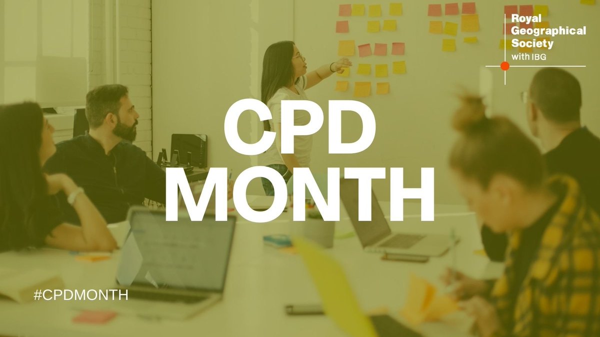 RGS_IBG's tweet photo. Today we are starting a month of CPD-related activity for professional geographers by introducing CPD, sharing a range of career resources, and highlighting the benefits of undertaking CPD as part of your career. Follow #CPDMonth or click to find out more: https://t.co/TLsEwaidHc https://t.co/a4CRHhBhnH