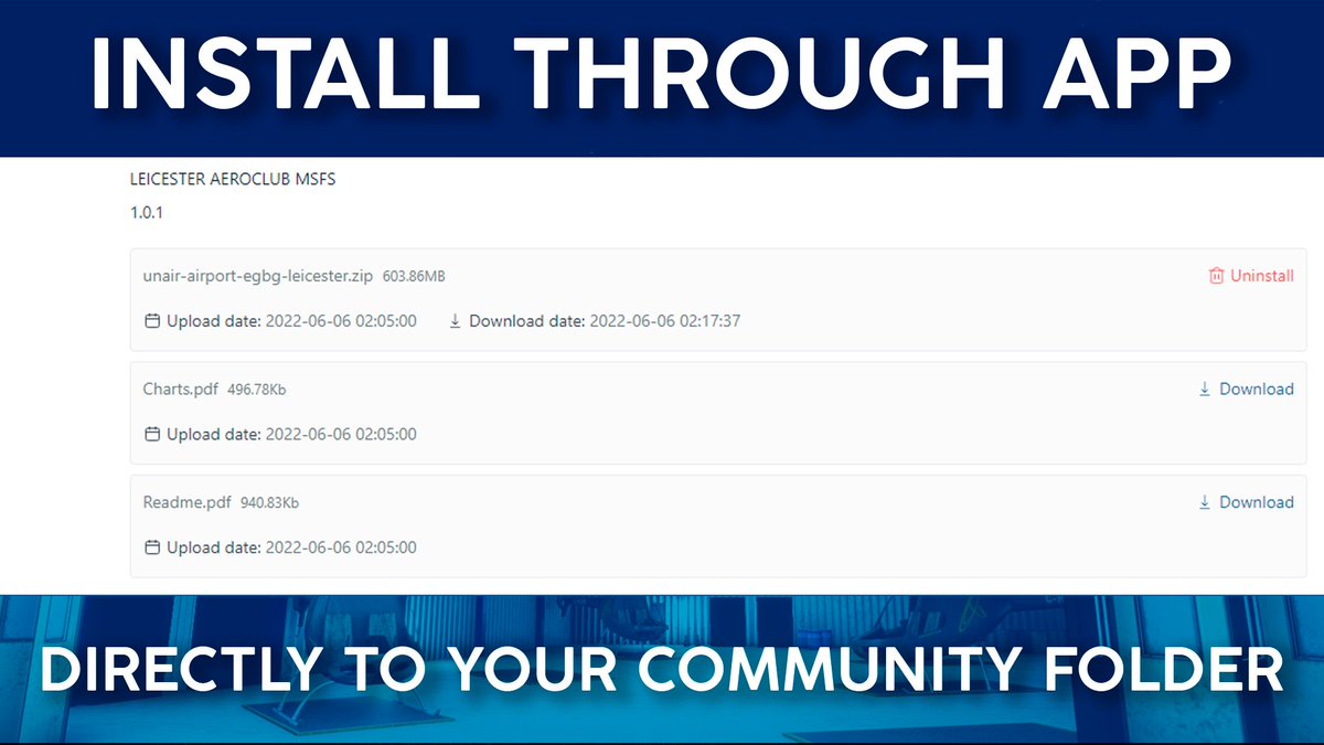 Leicester is now fully compatible with the new SimMarket app, install EGBG with one-click to your Community folder and... Enjoy flying the UK skies! 🌤️
