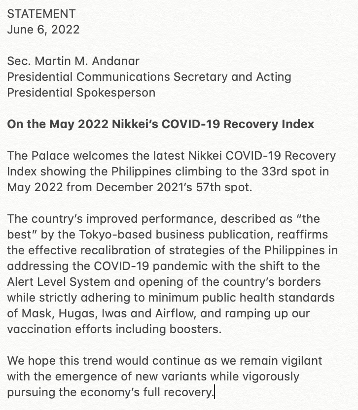 Secretary Martin Andanar tweet media