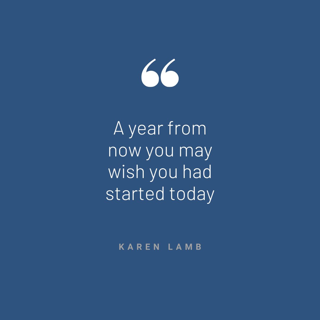 MediaMatchMaker's tweet photo. “A year from now you may wish you had started today.” - Karen Lamb 
#QOTD #MediaMatchmaker https://t.co/vF2M1ZZm88
