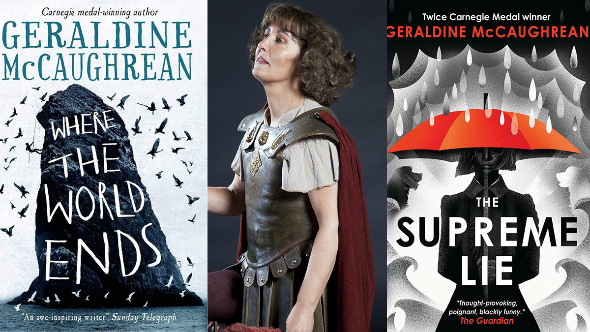 Today in stories: Happy Birthday to the wonderful @GMcCaughrean twice Carnegie medal winner and author of many great books including The Kite Rider, Peter Pan in Scarlet and Where the World Ends