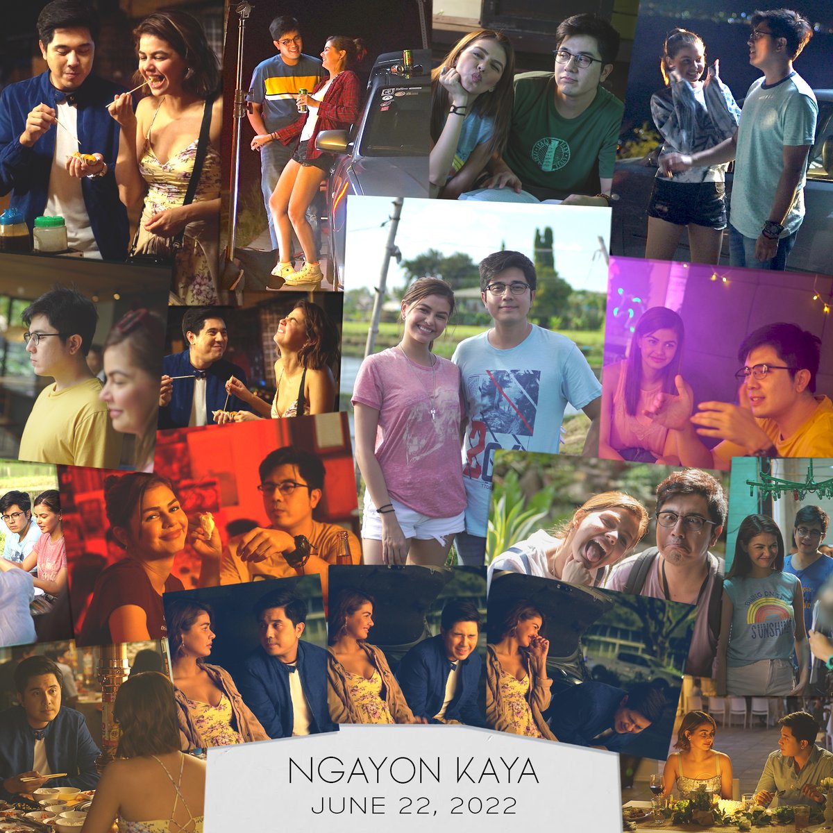 wearecreazions's tweet photo. Hanggang sa BTS, may chemistry pa rin ang #PauNine.❤️ Sana all may ka-fishball. 

#NgayonKaya, in cinemas June 22, 2022. Starring @janinegutierrez &amp; @mepauloavelino. Directed by Prime Cruz. https://t.co/RomqrfWFw0