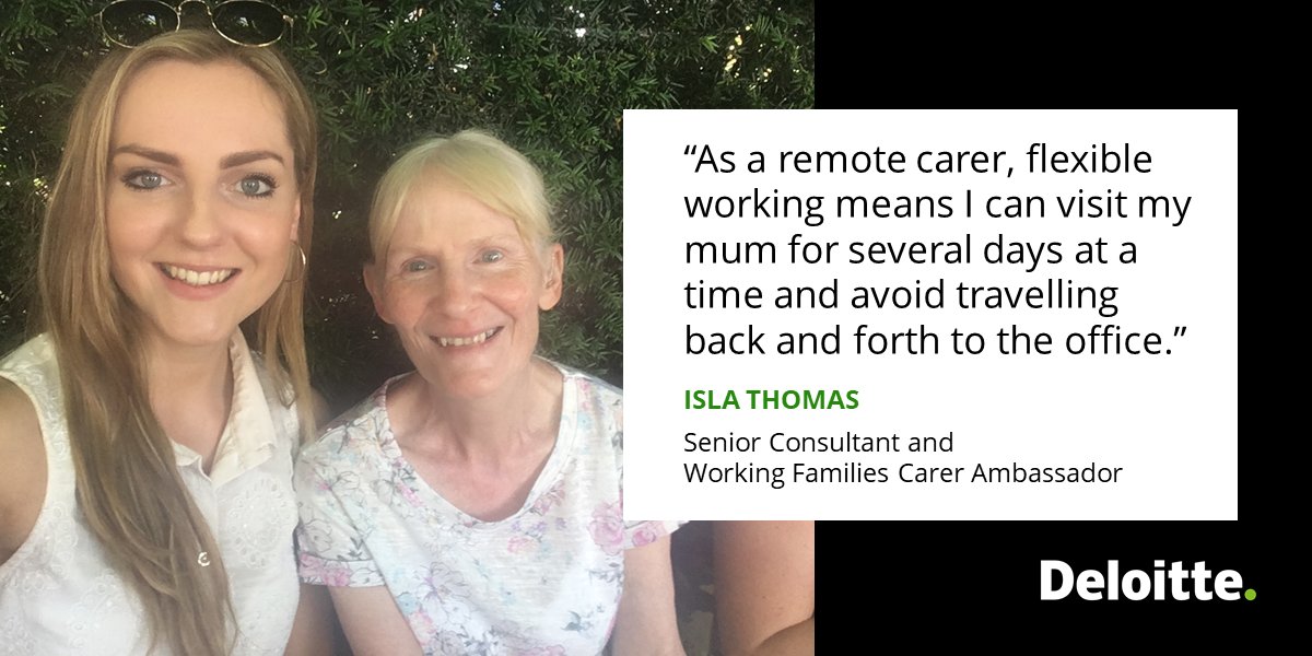 DeloitteUK's tweet photo. ‘Make caring visible, valued and supported' is at the heart of #CarersWeek. Together with our Working Families Network, this week our people are sharing their stories and what it means to be a carer. https://t.co/LYE5PbVTww