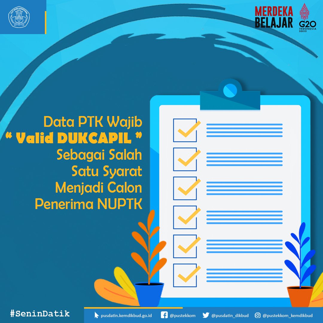 pusdatin_dasmen's tweet photo. #SahabatDatin, NIK dan identitas PTK yang valid Dukcapil merupakan syarat menjadi calon penerima NUPTK? Sudah valid-kah data PTK di satuan pendidikanmu?
 Yuk segera lakukan perbaikan data PTK !!! 
Simak dan cermati Langkah perbaikannya!! 
#senindatik 
#datadanstatistikpendidikan https://t.co/iFpmvNHMOS