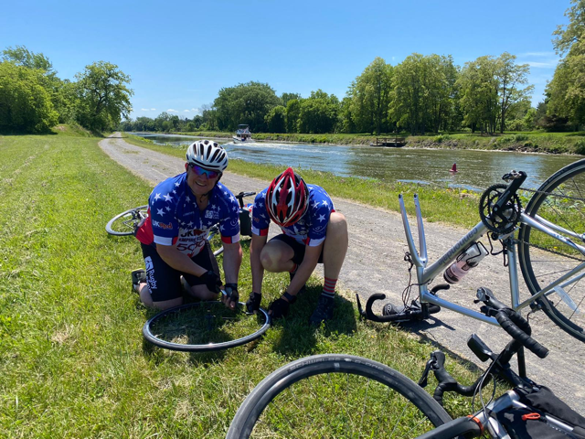 UKRedSFS's tweet photo. Great first day in the saddle for the team. Some tired legs tonight but the team are in great spirits and after a good nights sleep will be ready to go again. Please support this fantastic effort
#UKRED #EMPIRE500 #RLcares https://t.co/LF1nhrrHh5