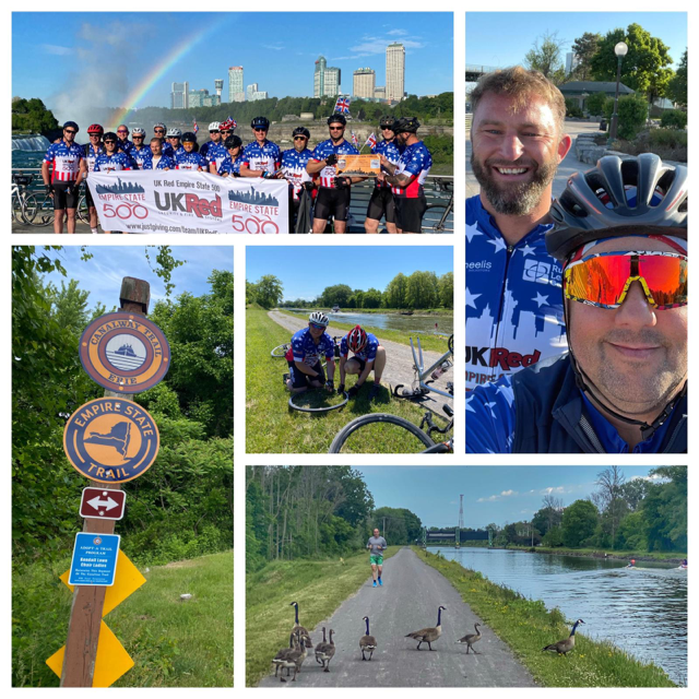 UKRedSFS's tweet photo. Great first day in the saddle for the team. Some tired legs tonight but the team are in great spirits and after a good nights sleep will be ready to go again. Please support this fantastic effort
#UKRED #EMPIRE500 #RLcares https://t.co/LF1nhrrHh5
