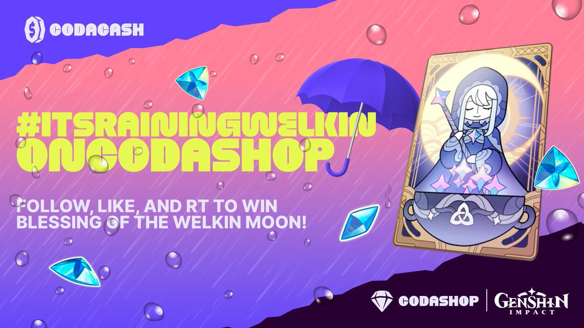 Codashop_ph's tweet image. To celebrate Genshin Impact’s new version update, we’ll do a giveaway! #ItsRainingWelkinOnCodashop

How to win:
- Follow @Codashop_ph
- RT/QRT and like this tweet

Ends on July 5!

#GenshinImpact
#CodashopPH