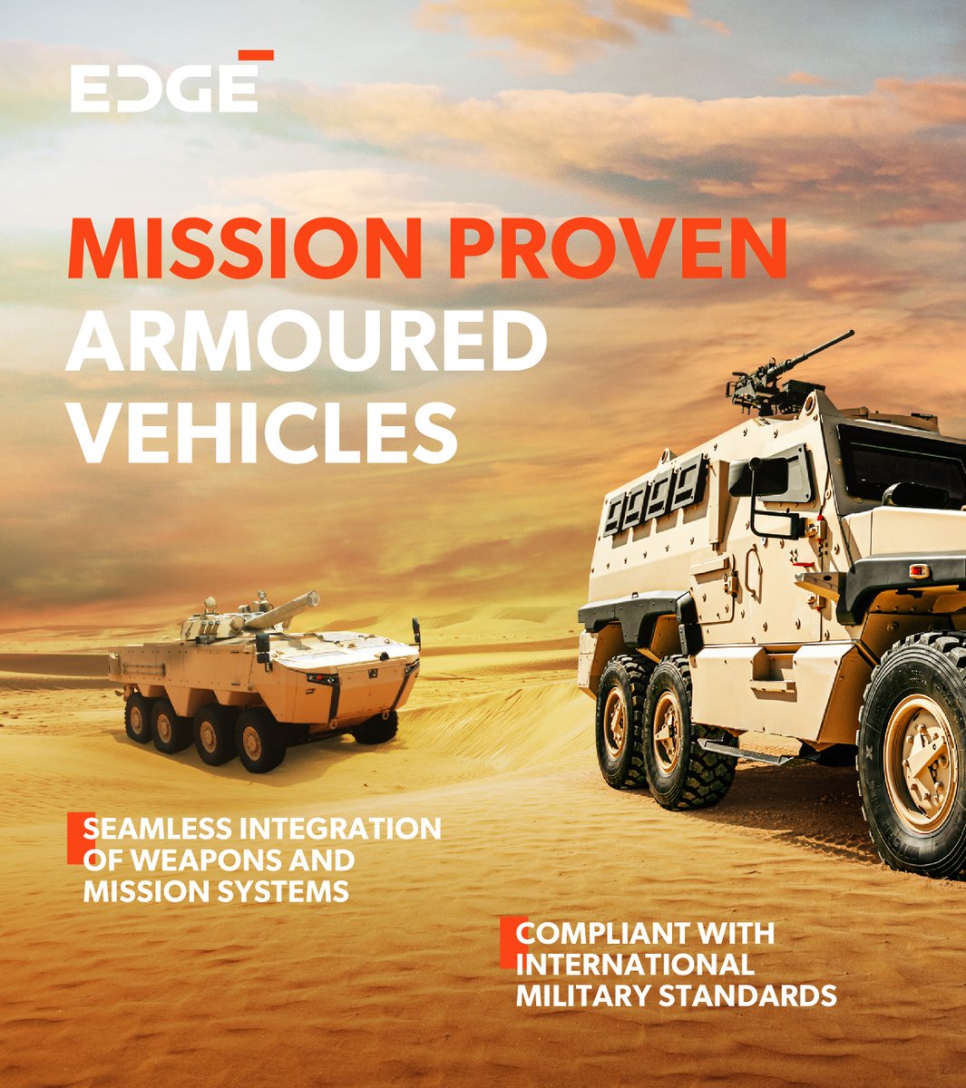 _edgegroup's tweet photo. #LeadingEDGE 🇦🇪 - Over 20 years of industry experience in developing mission proven armoured vehicles. More on: https://t.co/c4cxuASsfK #FuturePossible https://t.co/BpYu1zk5wu