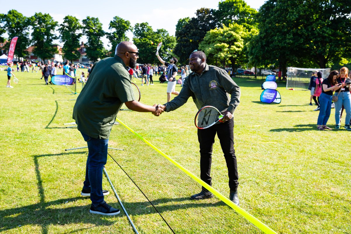 Royal_Greenwich's tweet photo. Rafael Nadal who? 🎾 #RGSummer #GreenwichGetActive

@GLL_UK @MrOkereke @adel_khaireh Let us know how your experience was at our #PlatinumJubilee events 
https://t.co/NQaH4X697m https://t.co/AW3ELUGAZf
