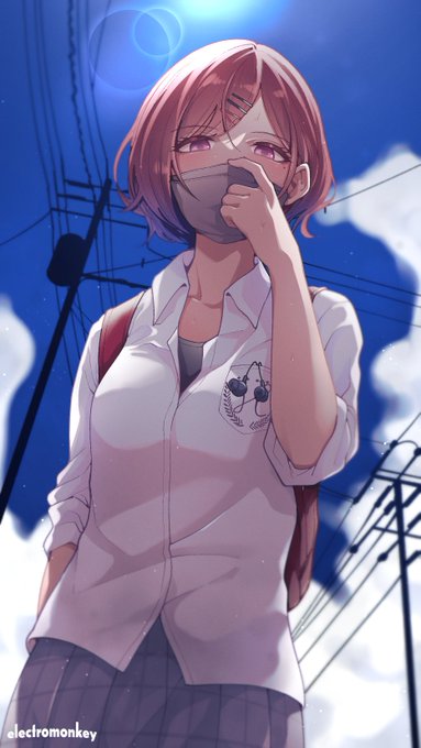 「power lines short hair」 illustration images(Popular)