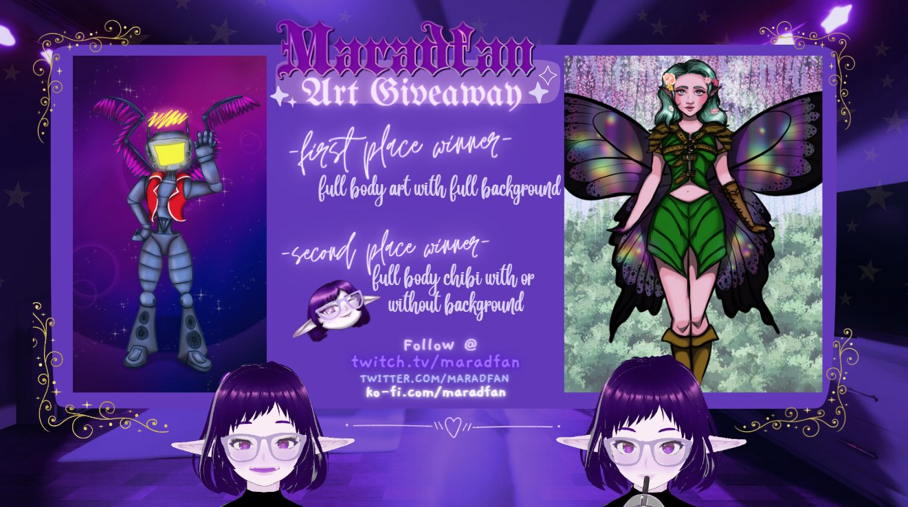 💜･ﾟ 𝔐𝔞𝔯𝔞 ･ﾟ💜𝔊𝔬𝔱𝔥𝔊𝔬𝔟𝔩𝔦𝔫{COMMS🆗} on Twitter: "First Art Giveaway to