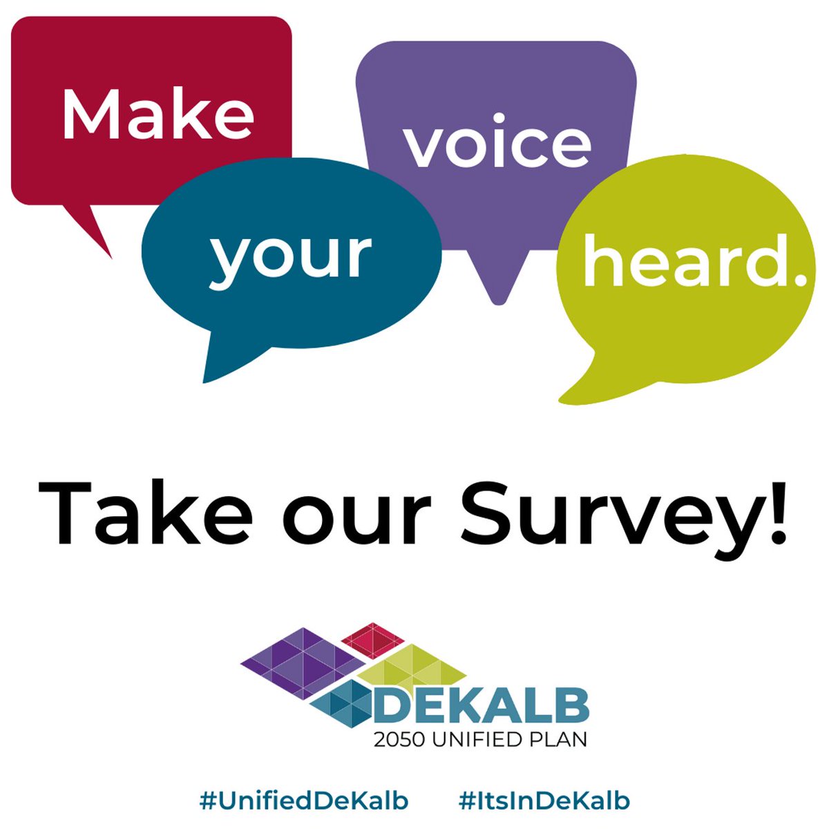 ItsInDeKalb's tweet photo. Your Voice Matters! Today is the LAST DAY to tell us what you care about most. 

Is it walkability? Boosting economic opportunities? 

Take the DeKalb 2050 Unified Plan surveys to give us your input at https://t.co/J89x3SNx3M. #ItsInDeKalb  #UnifiedDeKalb https://t.co/jOqp7IECkN