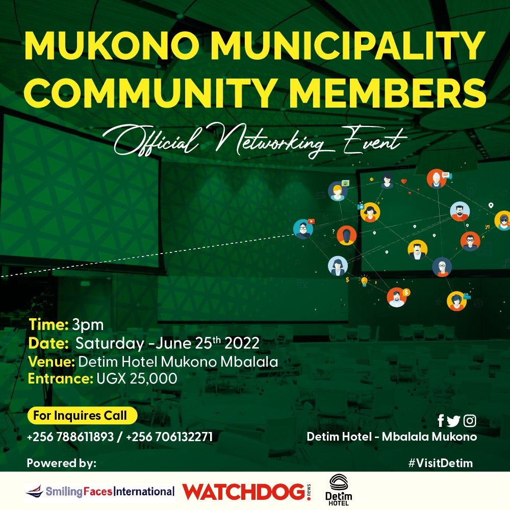 detim_hotel's tweet photo. Joins us on Saturday 25th June 2022 for the Mukono Municipality Community Members Official Networking Event at Detim Hotel Mbalala - Mukono.
#VisitDetim
.
.
@watchdogug @SmilingFacesLtd
@UCURotaract13 @julie_nalie
@MukonoRotaract @MukonoMunicipal
@MukonoResort @Nambooze_B_B https://t.co/eOqWU31Dla