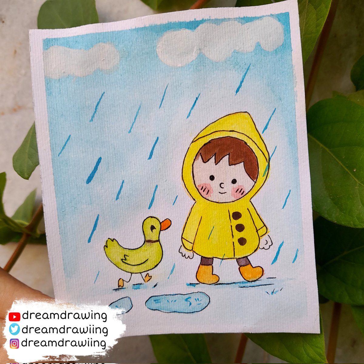 dreamdrawiing's tweet photo. Watercolor painting of a child and a duck in the rain | Easy painting idea

Click here to watch  :
https://t.co/nh3gNbyKbT

#watercolor  #drawing #art #painting #easydrawing #ideapainting #watercolorpainting #boydrawing #childdrawing #duckdrawing https://t.co/a6qMS2fviA
