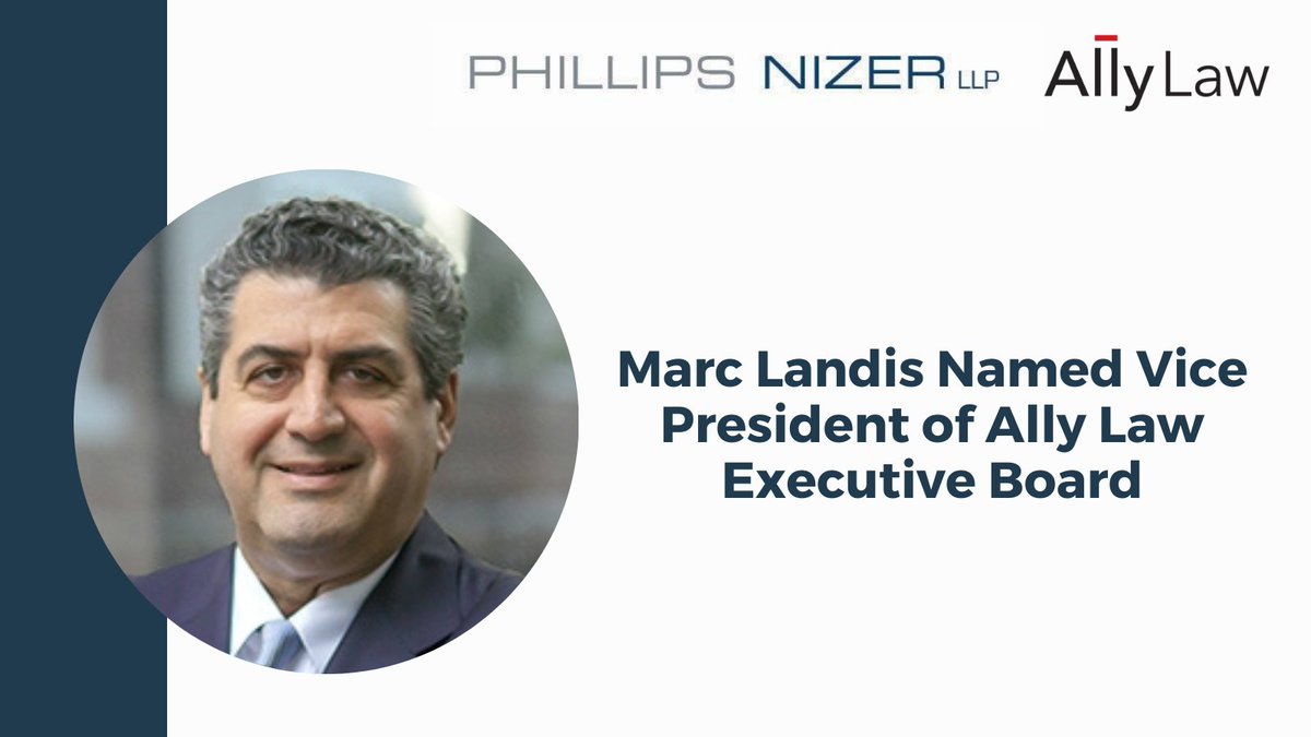 At the 2022 Ally Law AGM meeting in Switzerland, which brought together Ally Law's member firms from around the globe, Phillips Nizer managing partner <a href="/LandisMarc/">Marc Landis</a> was elected Vice President of the Ally Law Executive Board. 

#MeetYourAlly2022 #Leadership #AllyLawNetwork