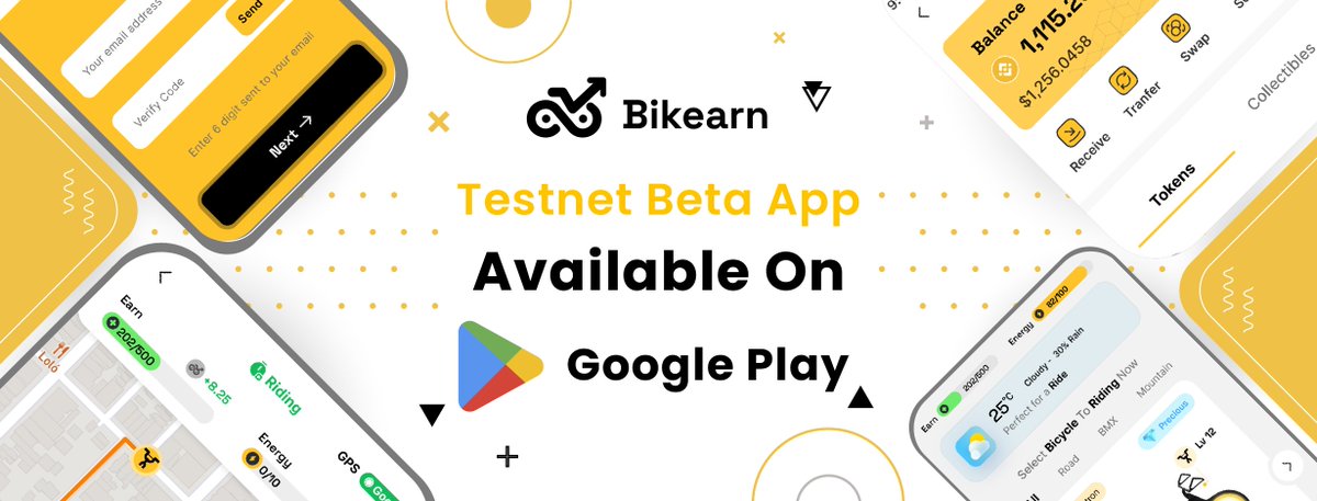BIKEARN TESTNET BETA APP IS AVAILABLE ON GOOGLE PLAY! 😊

Hey Bikers, good things take time. Now you can easily download Bikearn testnet beta version on Google Play

📌 Link to download: play.google.com/store/apps/det…

More fantastic things are coming, stay tuned! 💪