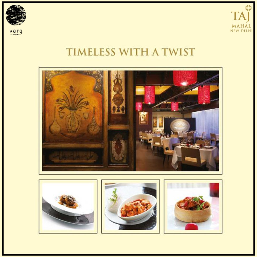 TajMahalHotel's tweet photo. Experience a revival of our timeless master pieces crafted by our culinary maestros at the award - winning Varq. Enjoy classics like Khumani Ke Kebab, Martabaan ka Meat, Murg Sirka Pyaz, amongst others that promise to bring back delightful memories.
#Varq #TimelessWithATwist https://t.co/YXlkYLfl7Q