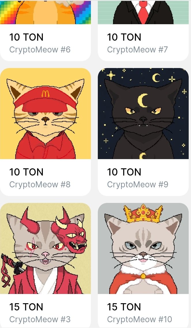 AlinaSivan5's tweet photo. have already chosen a cat?
#NFT #NFTs #NFTGiveaway #TONCOIN #Getgems https://t.co/qwNYXw74RD