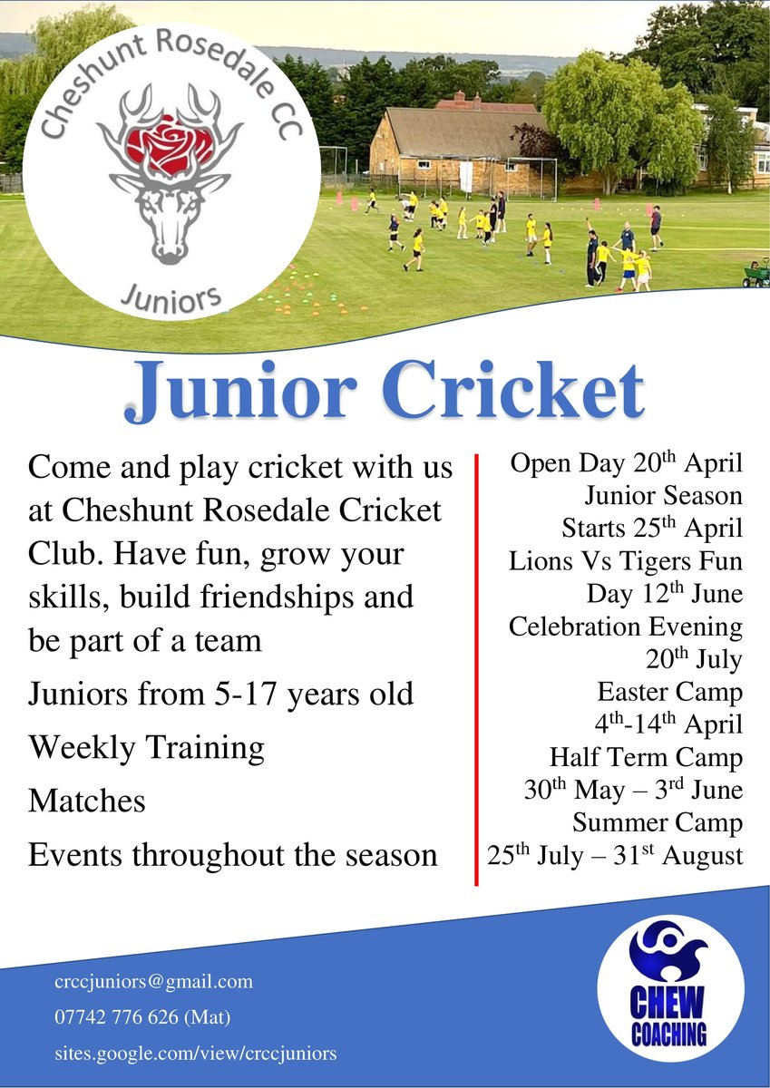 Cheshunt Rosedale Cricket Club tweet media