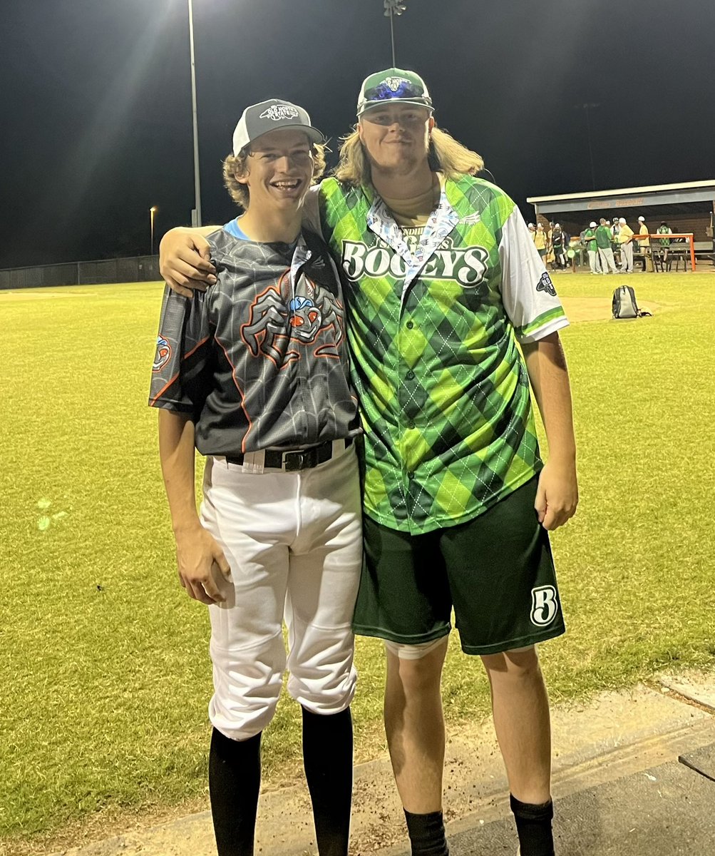 🚨🚨 LYNX SIGHTING in NC! 🚨🚨

Pitchers Evan Swift (<a href="/evanswift85/">Evan Swift</a>) and Dylan Langston (<a href="/Dlangston_19/">Langy</a>) after their game in the <a href="/ONSLBaseball/">Old North State League</a> Opener! Each pitched for their respective team, with Langston going 3 IP with 2 K’s and Swift closing the game with 1 IP and 2 K’s!