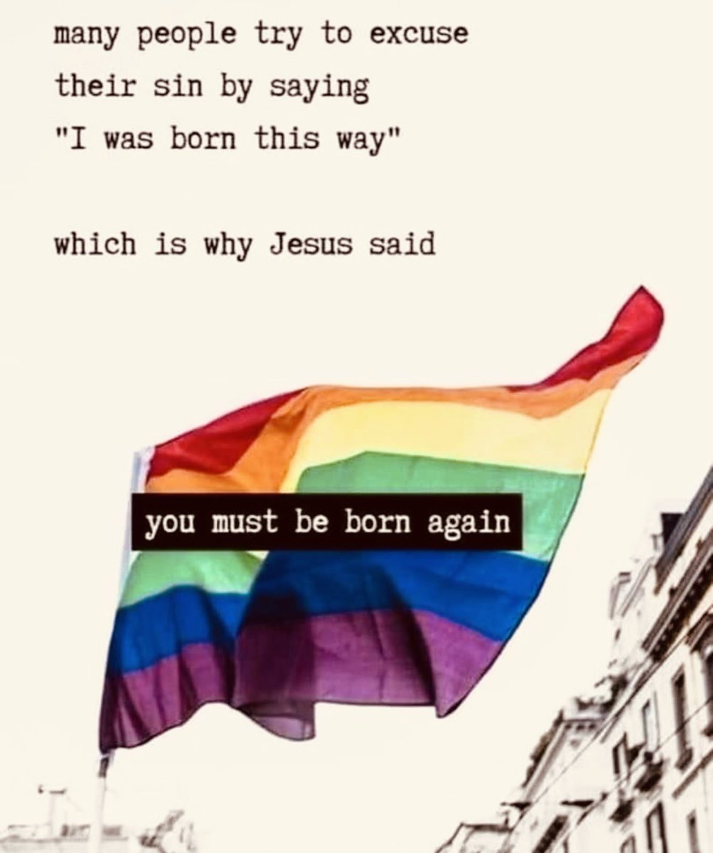 Emmanue37844681's tweet photo. 1 Corinthians 6:9
“Know ye not that the unrighteous shall not inherit the kingdom of God? 🔥Be not deceived: neither fornicators, nor idolaters, nor adulterers, nor effeminate, nor abusers of themselves with mankind,” https://t.co/bcFNOOvtSM