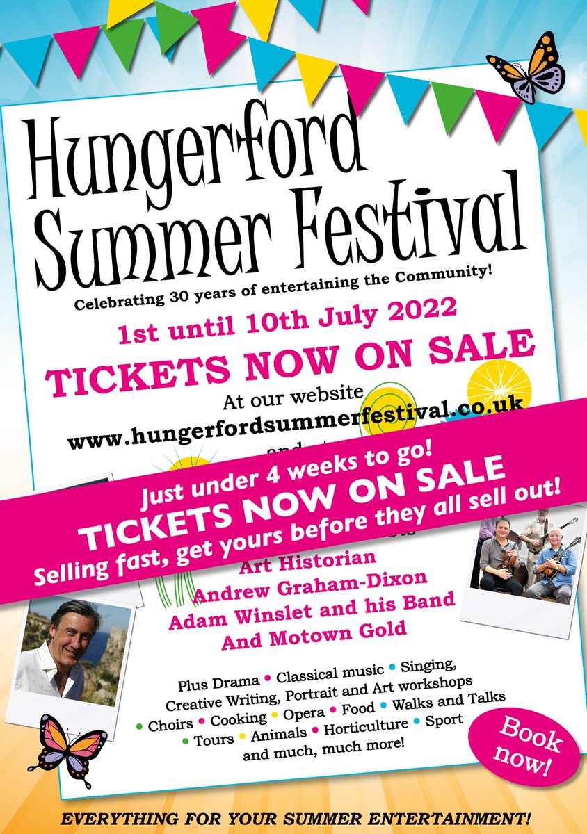 There's lots of summer fun for all the family at the Hungerford Summer Festival book your tickets today:
hungerfordsummerfestival.co.uk/events/
Or get them from Farewise travel on Hungerford High Street
