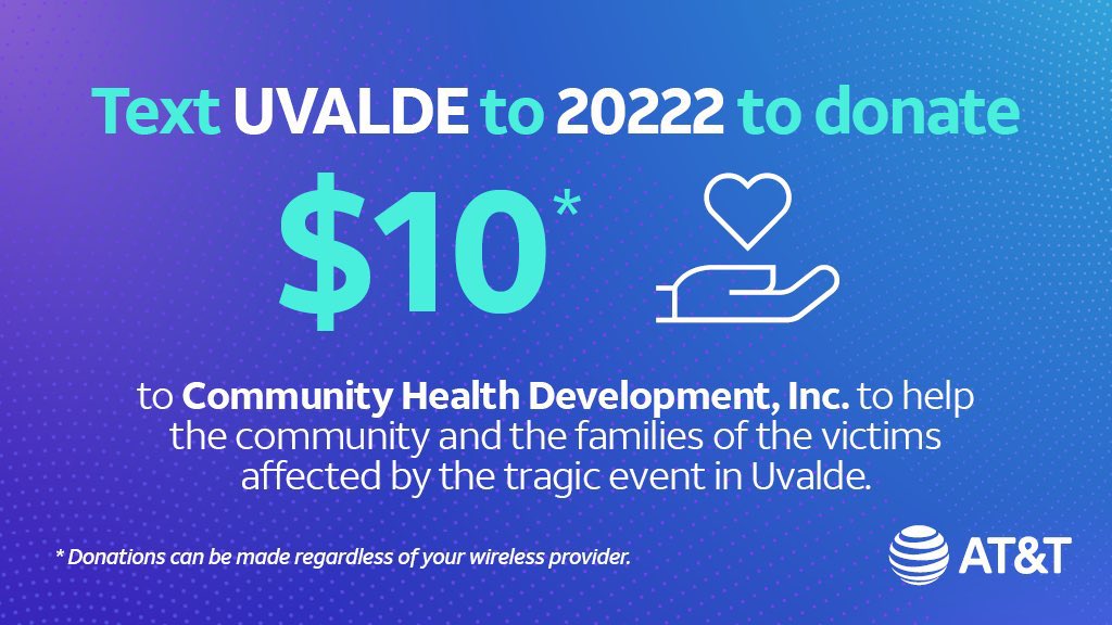 STXspeaks (@stxspeaks) on Twitter photo Our text to donate option for Uvalde donations is now active.Simply text UVALDE to 20222 to donate to Community Health Development to help the community and families affected by the tragic events in Uvalde. <a href="/STXspeaks/">STXspeaks</a> #WeAreSTX #Uvaldestrong <a href="/stxsigteam/">STX Signature Team</a> <a href="/STXSpeedsetters/">STX Speedsetters</a> Our text to donate option for Uvalde donations is now active.Simply text UVALDE to 20222 to donate to Community Health Development to help the community and families affected by the tragic events in Uvalde. <a href="/STXspeaks/">STXspeaks</a> #WeAreSTX #Uvaldestrong <a href="/stxsigteam/">STX Signature Team</a> <a href="/STXSpeedsetters/">STX Speedsetters</a>