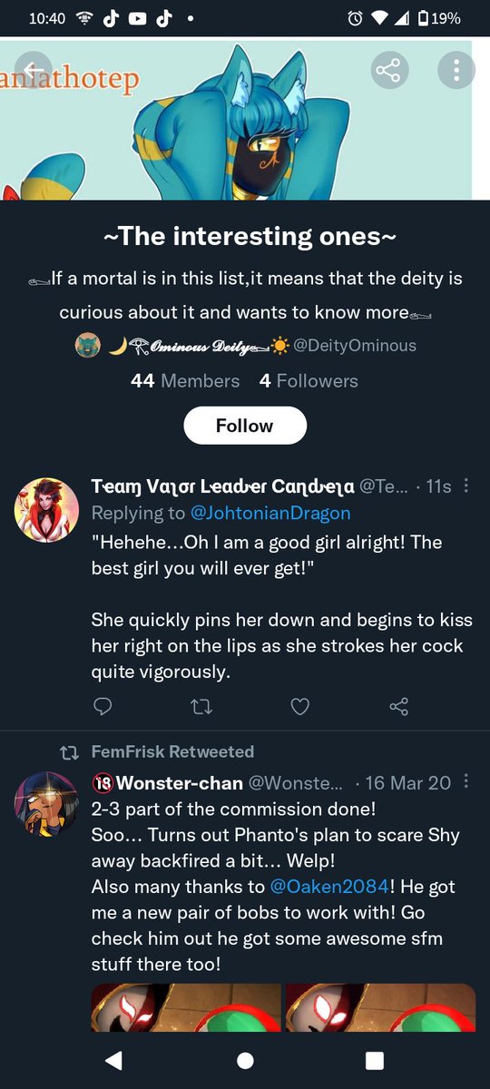 "Interested <a href="/DeityOminous/">~Your soft and horny boyfriend~</a>?"