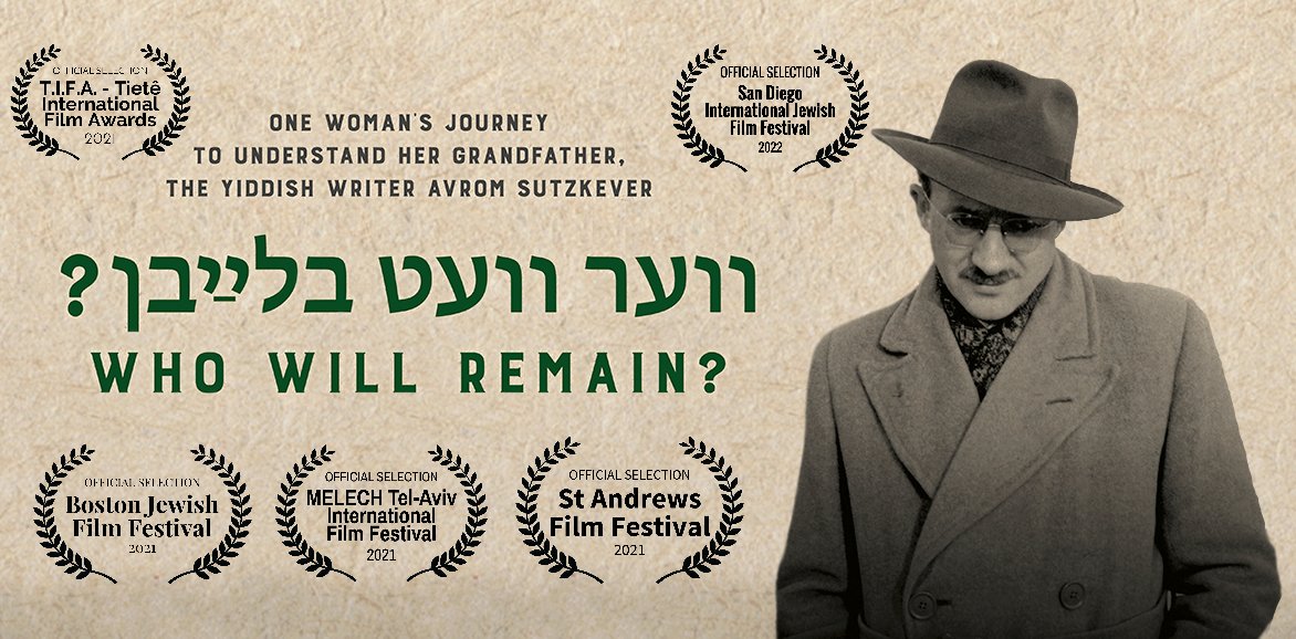 We're super excited for our screening of our documentary about @hadaskal journey to understand her grandfather, #Yiddish writer Avrom Sutzkever - June 6 2:30 PM at @30ampPhilly as part of @PhilaIndie ! #phillyfilms #PIFF #UFF #womeninfilm #WhoWillRemainFilm #womeninyiddish