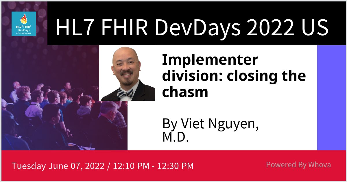 Excited to be in Cleveland for HL7 FHIR DevDays 2022 US. Looking forward to connecting with the developer community. Tell us how we can help you implement HL7 FHIR better, faster, and more effectively. #HL7ImpDiv #fhirdevdays <a href="/hl7/">HL7 International</a> <a href="/firelyteam/">Firely</a> - via #Whova event app