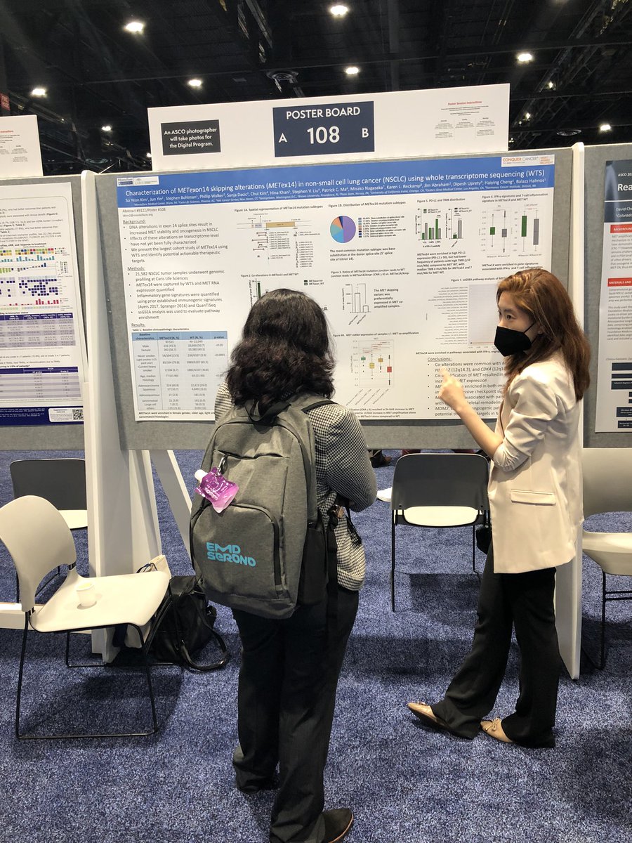 Looking for a great Metworking opportunity? Come to our posters on METex14 w excellent lead authors @jennifermarksmd and #ASCO22 Merit awardee @Sokim_33 ! (Crediting @StephenVLiu for his great leadership on our Caris POA + coining the new and now licensed term: #Metwork)
