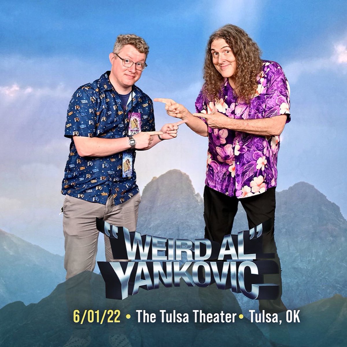 lefteyeburns's tweet photo. They say don’t meet your heroes, but when your hero is Weird Al Yankovic and you get the chance to tell him just how much his music has meant to you over your whole entire life, yeah, you meet that hero. #weirdalrules #overwhelmed https://t.co/B3QdPQDFUz